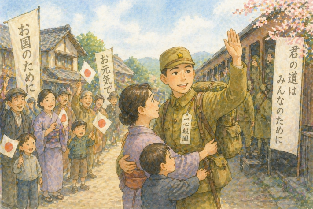 国民が徴兵されたり、生命財産をなくしたりする可能性を考えるのイメージ画像｜AIで作成しています。