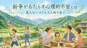 紛争がもたらす心理的不安とは｜見えないストレスと向き合うのイメージ画像｜AIで作成しています。