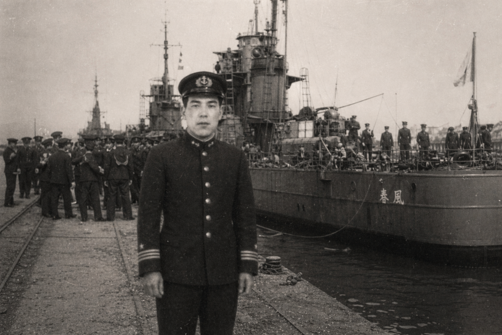 現実の戦争が呼び覚ました、父の物語（小説）のイメージ画像｜AIで父の海軍でのイメージを再現しました。